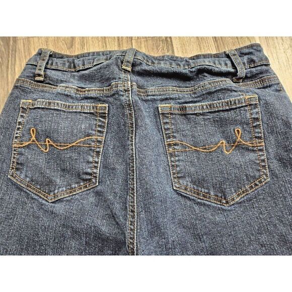 (3/$35) St. John's Bay Womens Size 8 Short Pockets Bootcut Denim Blue Jeans - Picture 5 of 10